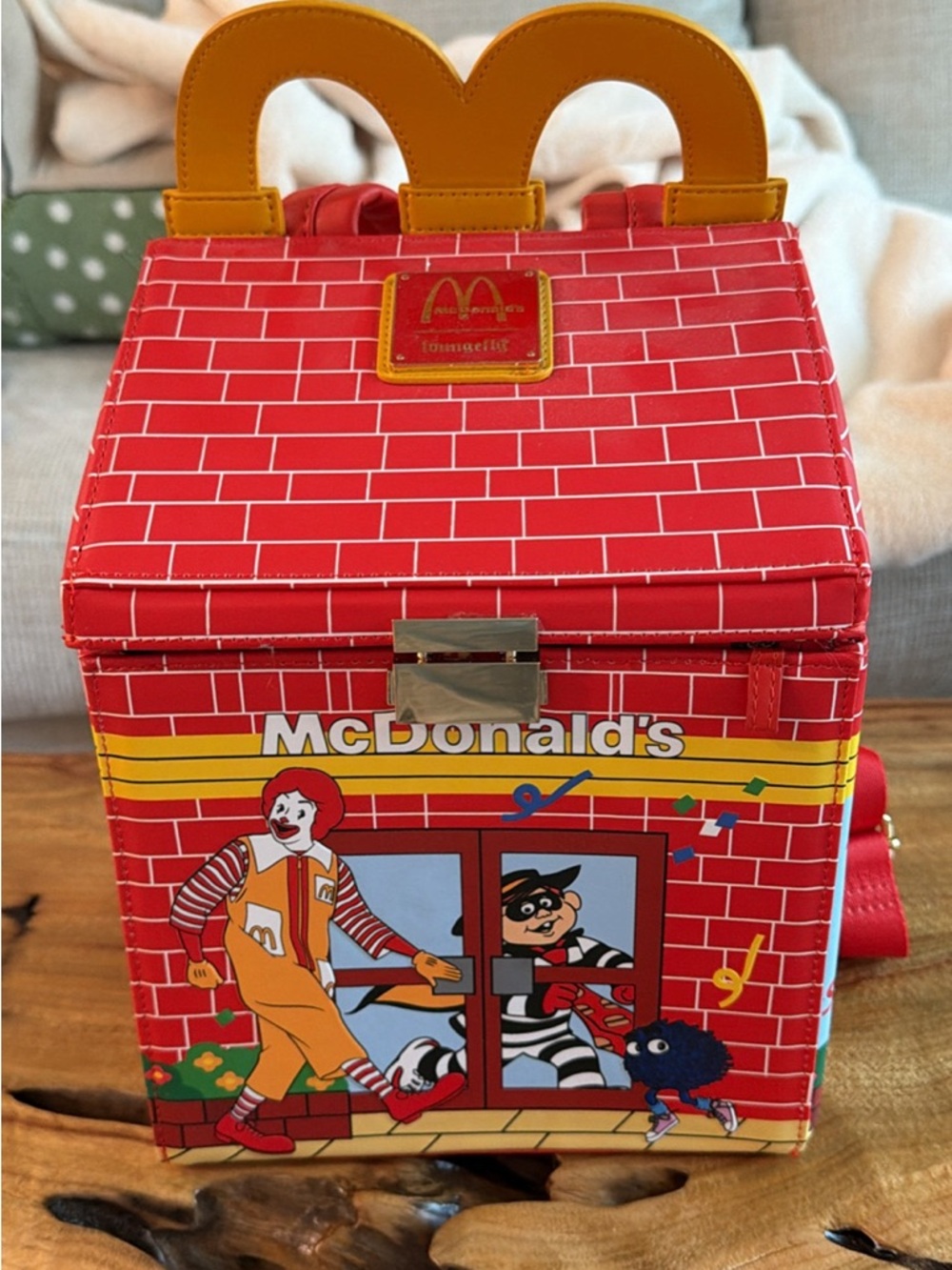 Loungefly Red Yellow McDonald's Brick Playhouse Crossbody Bag
